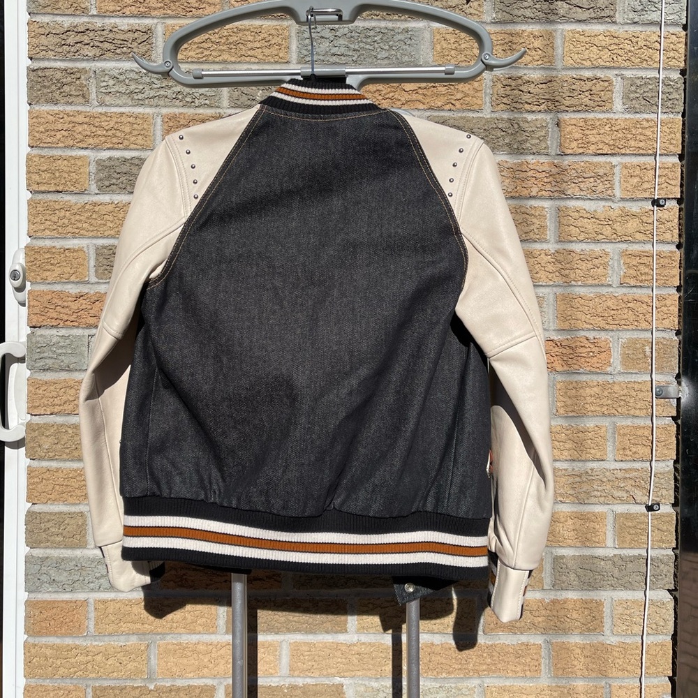 Coach 1941 Embellished Denim
Leather Varsity Jacket , Size 0 - Picture 3 of 16